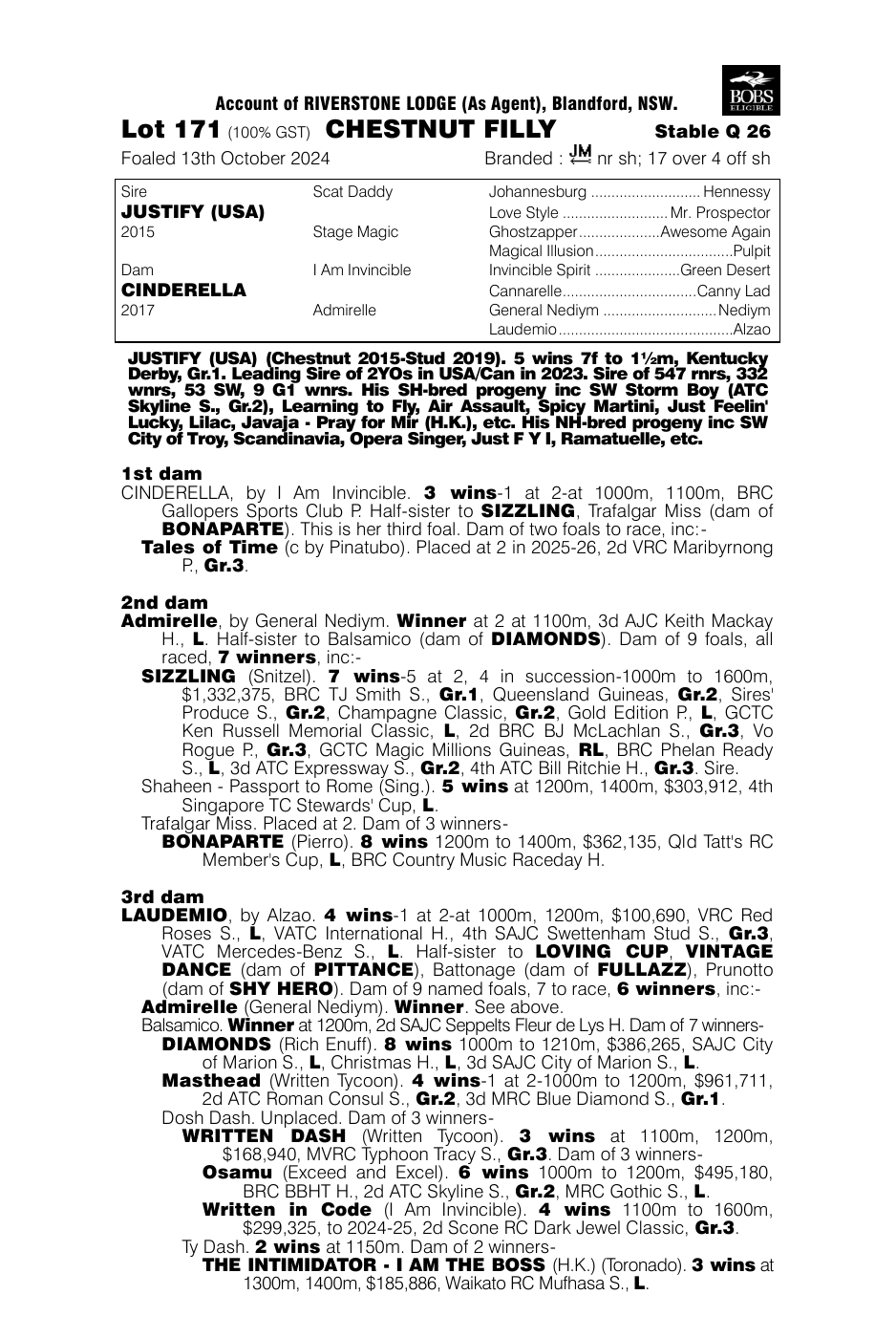 Pedigree - Lot 171