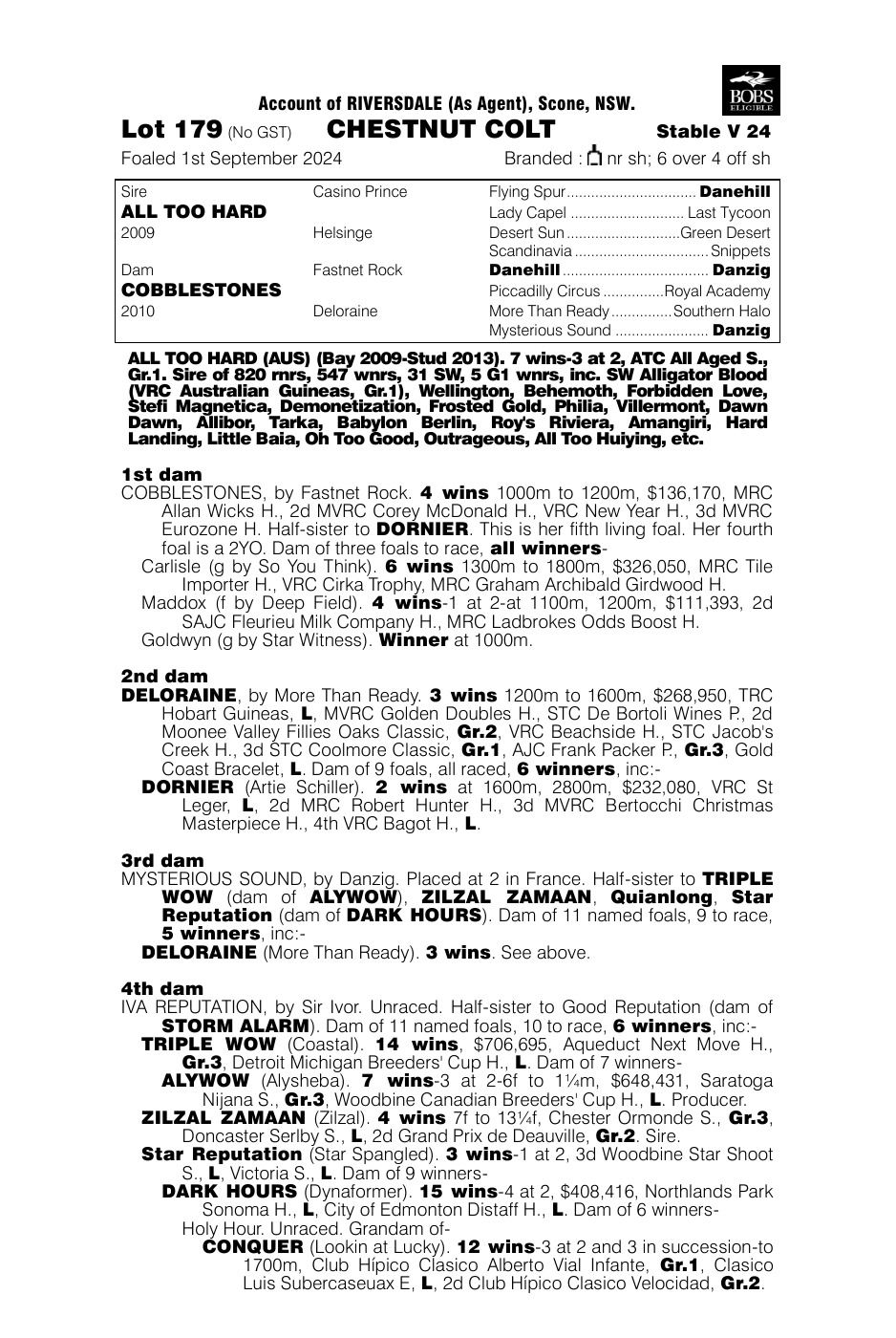Pedigree - Lot 179