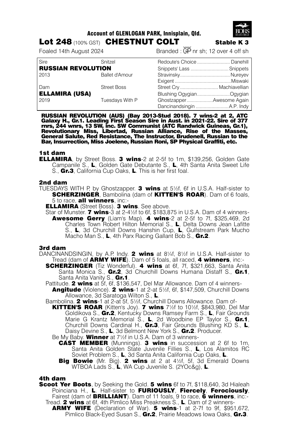 Pedigree - Lot 248
