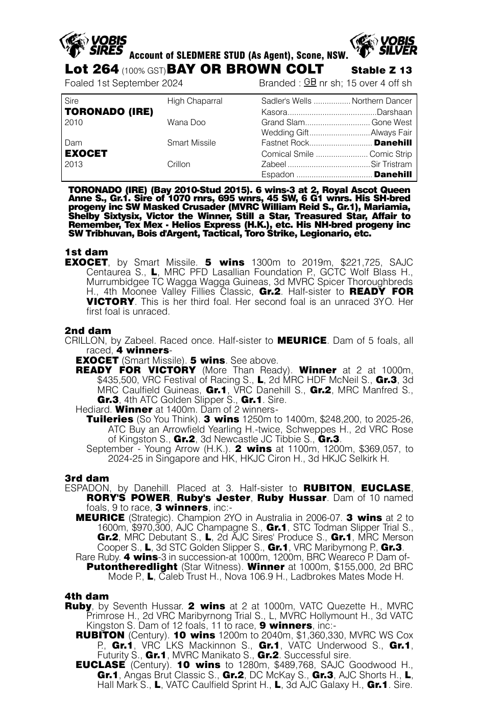 Pedigree - Lot 264