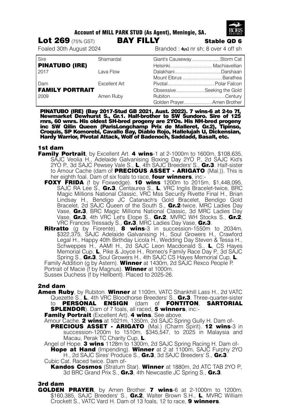 Pedigree - Lot 269