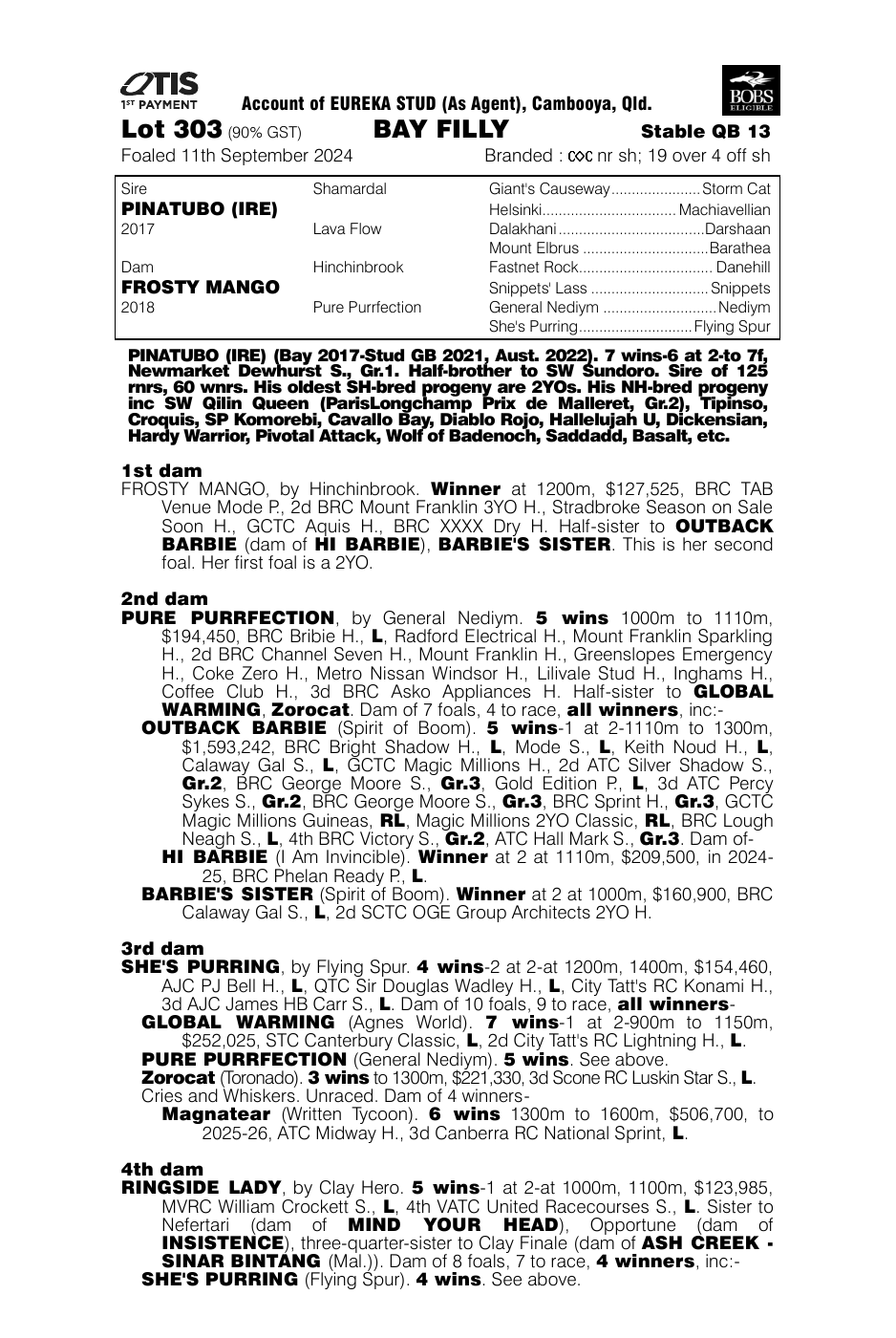 Pedigree - Lot 303