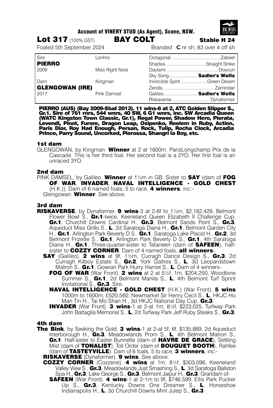 Pedigree - Lot 317