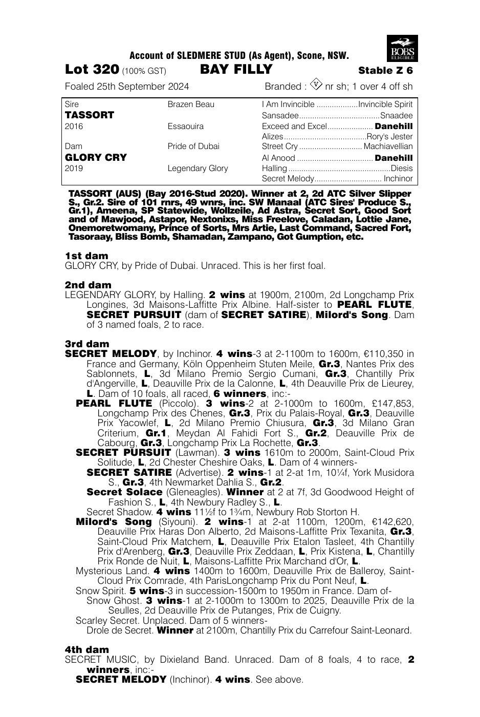 Pedigree - Lot 320