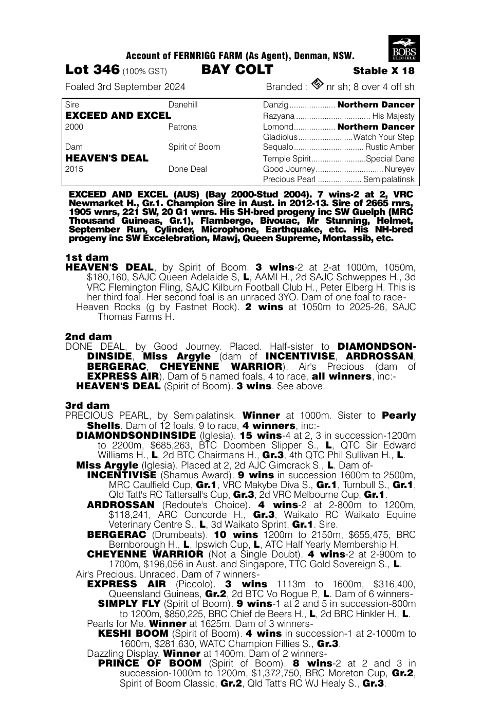 Pedigree - Lot 346