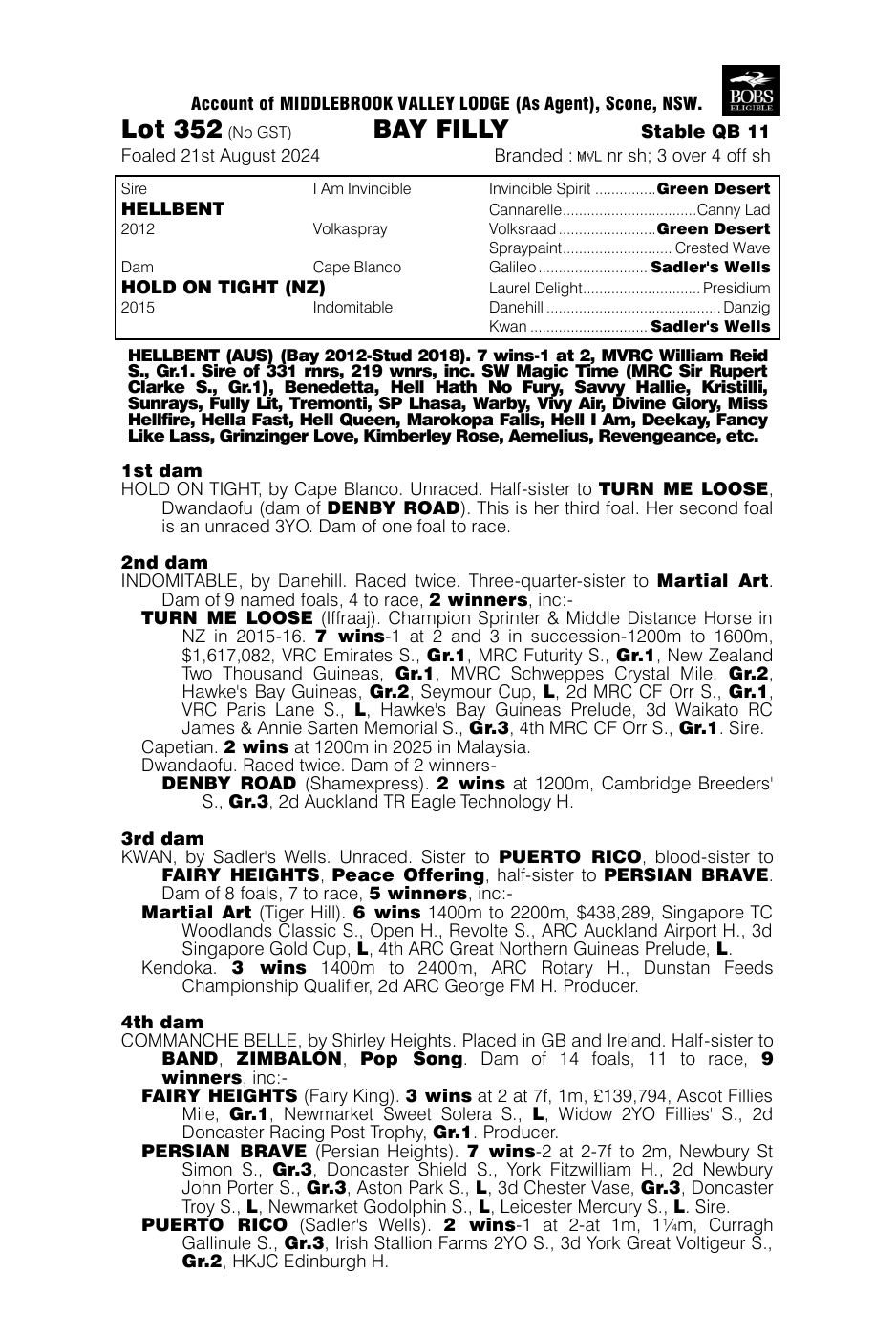 Pedigree - Lot 352