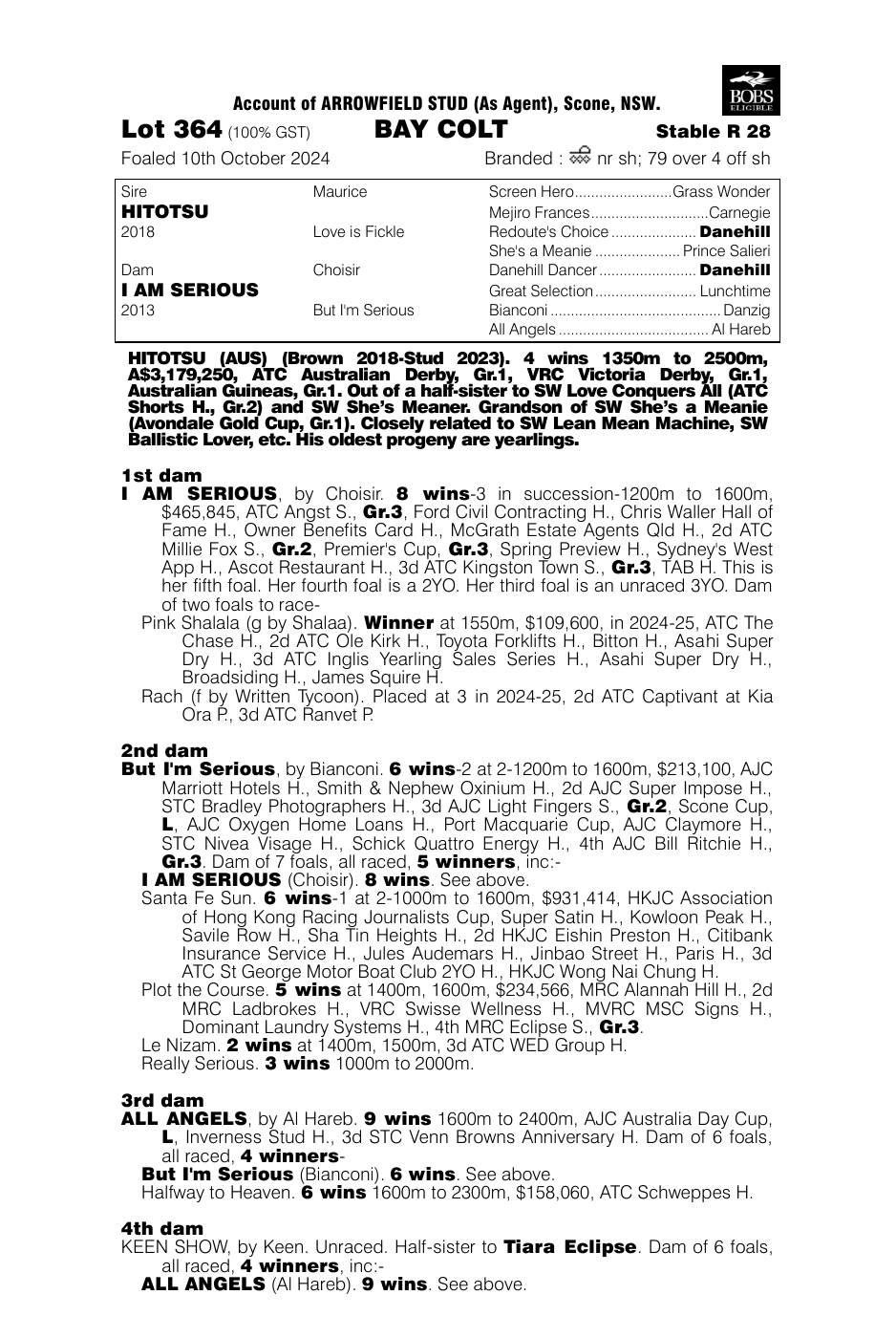 Pedigree - Lot 364