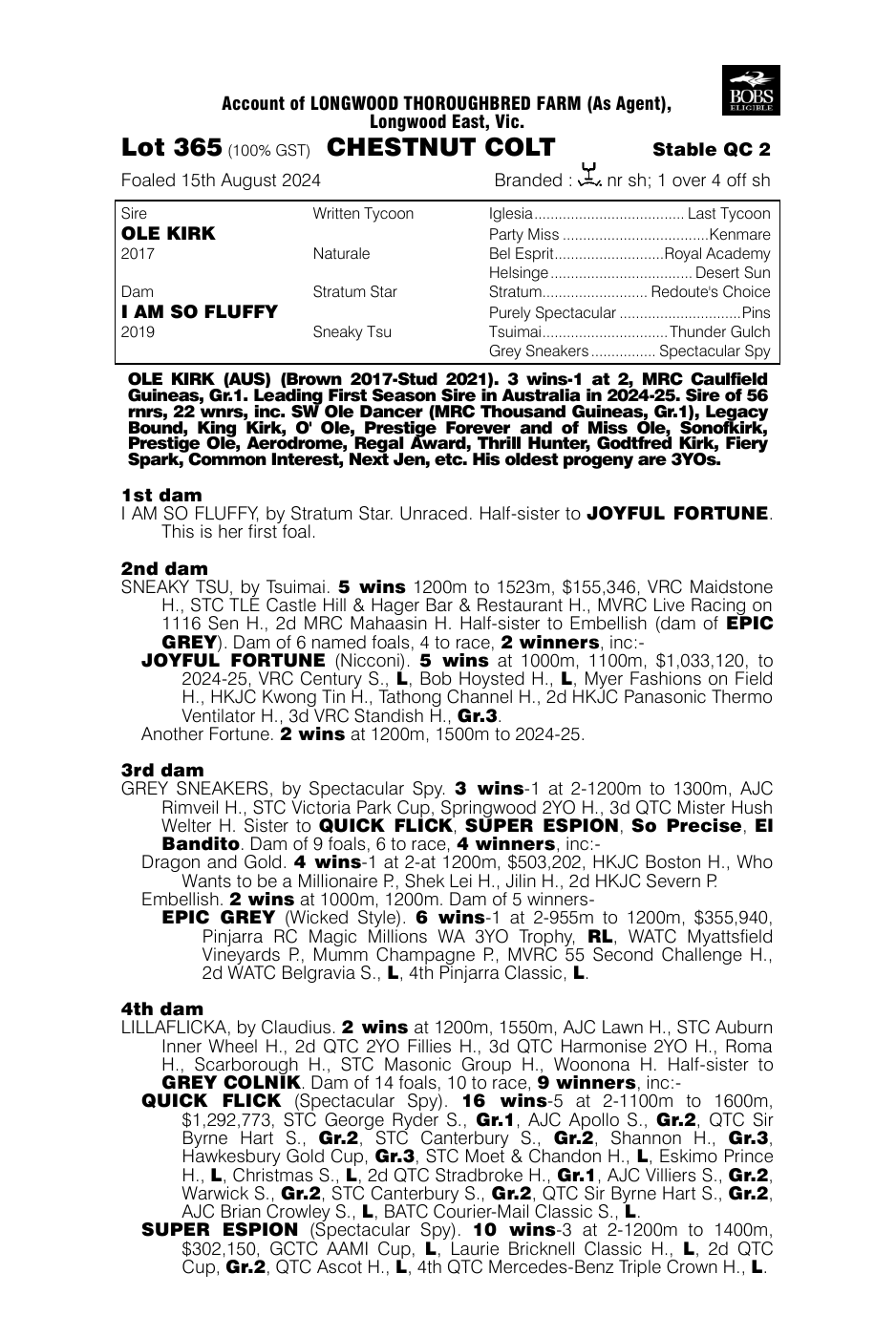 Pedigree - Lot 365