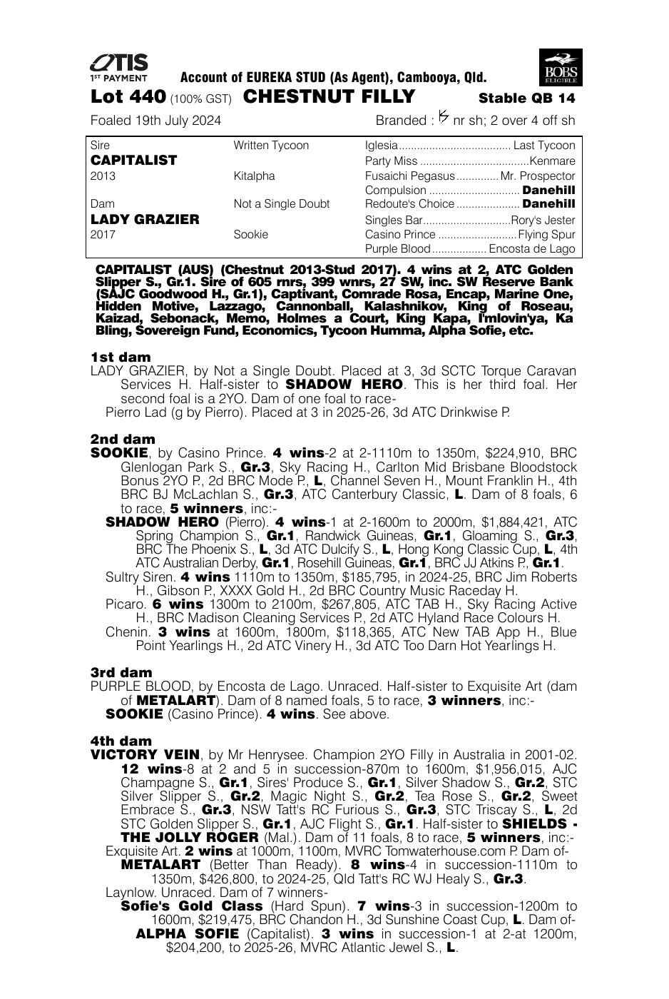 Pedigree - Lot 440