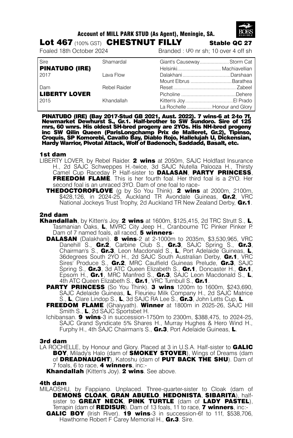 Pedigree - Lot 467