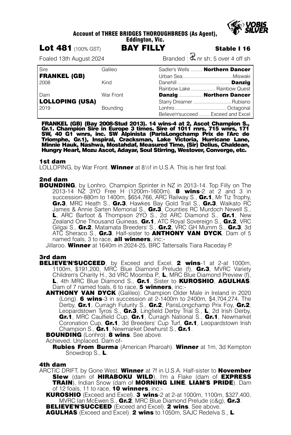 Pedigree - Lot 481