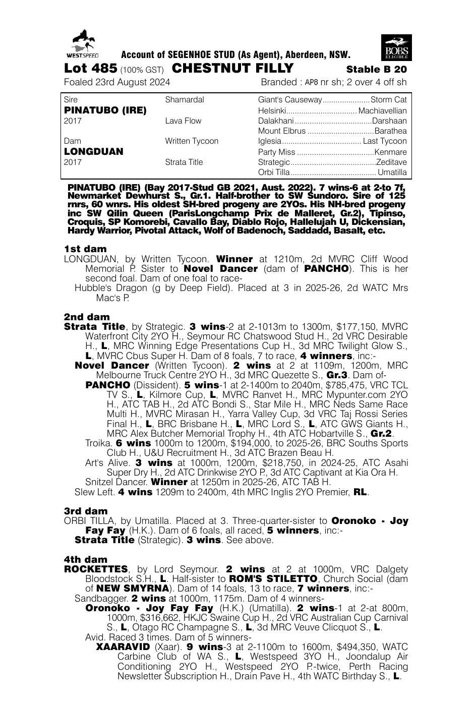 Pedigree - Lot 485