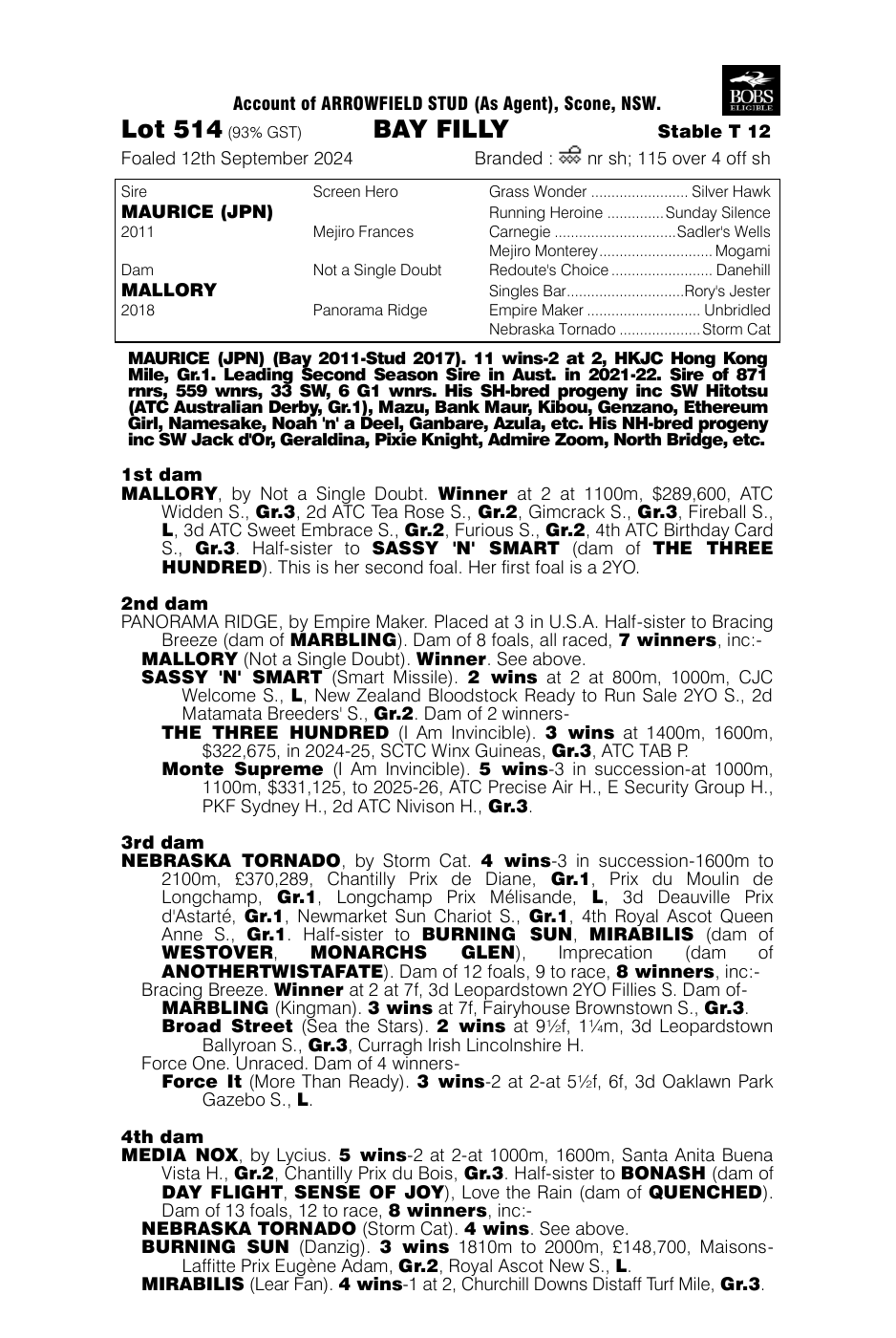 Pedigree - Lot 514