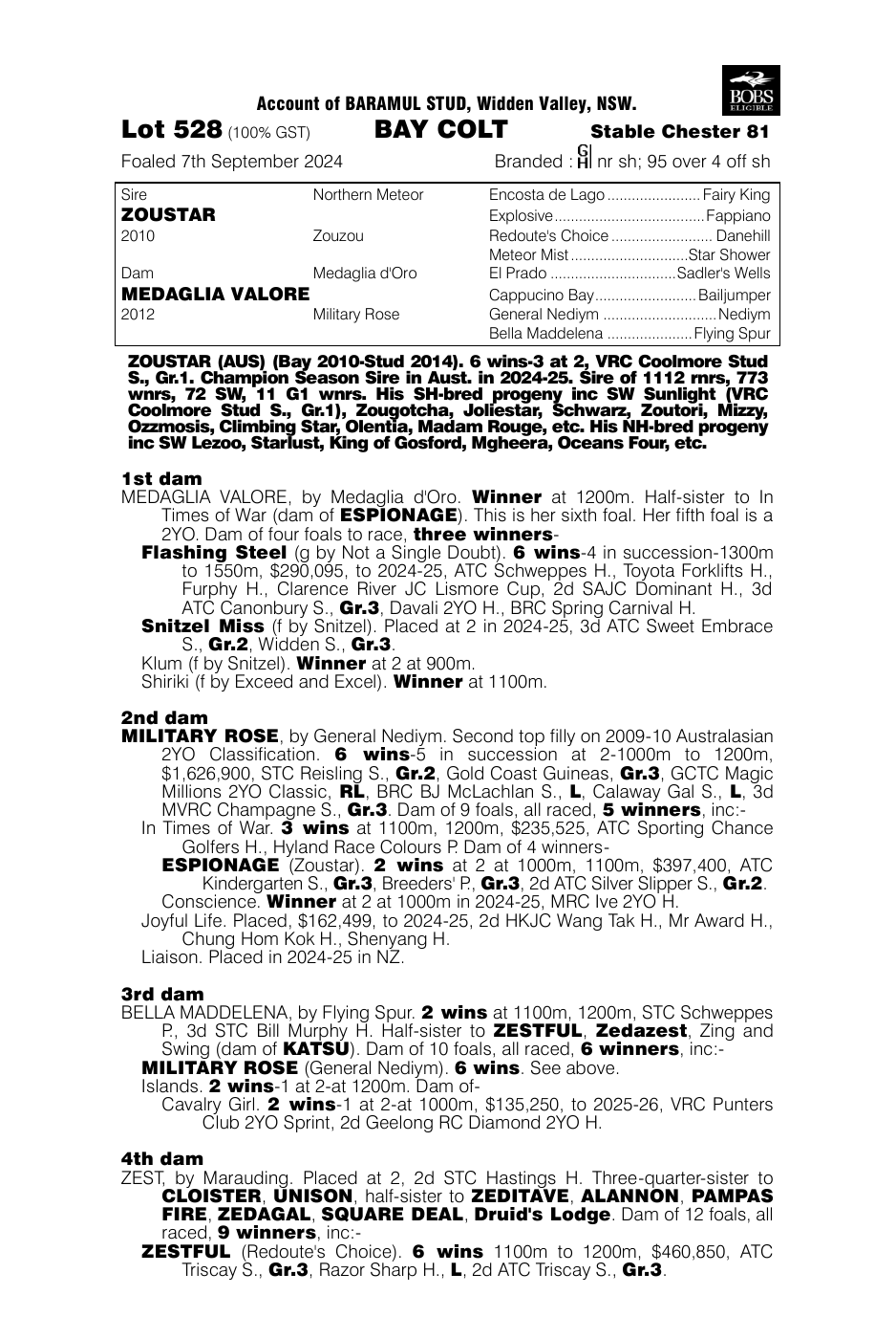 Pedigree - Lot 528