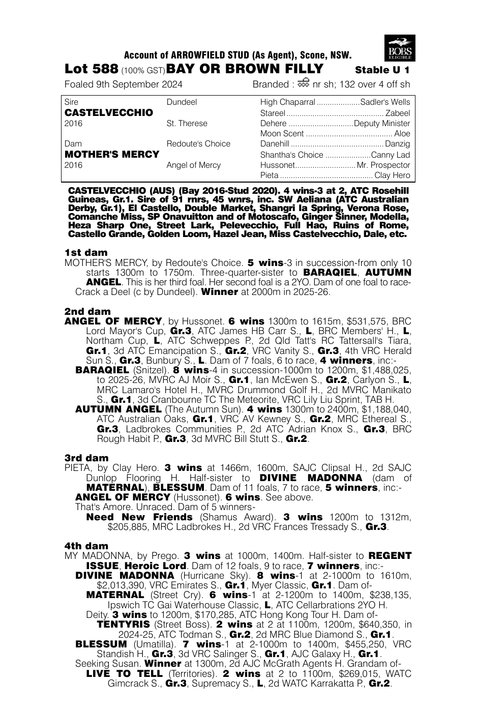 Pedigree - Lot 588
