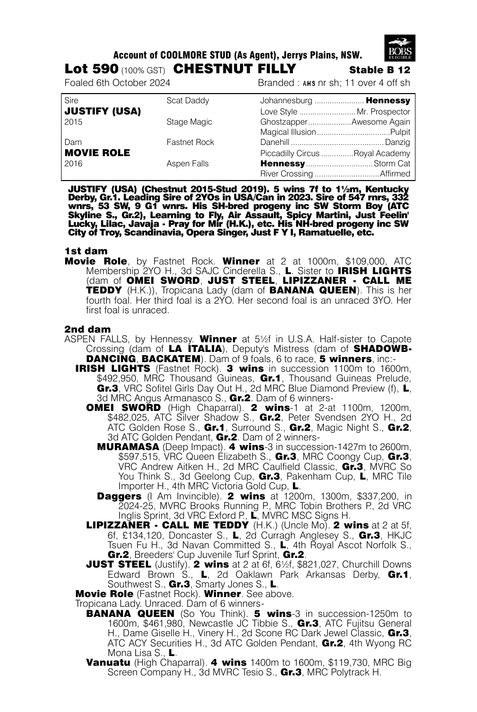 Pedigree - Lot 590