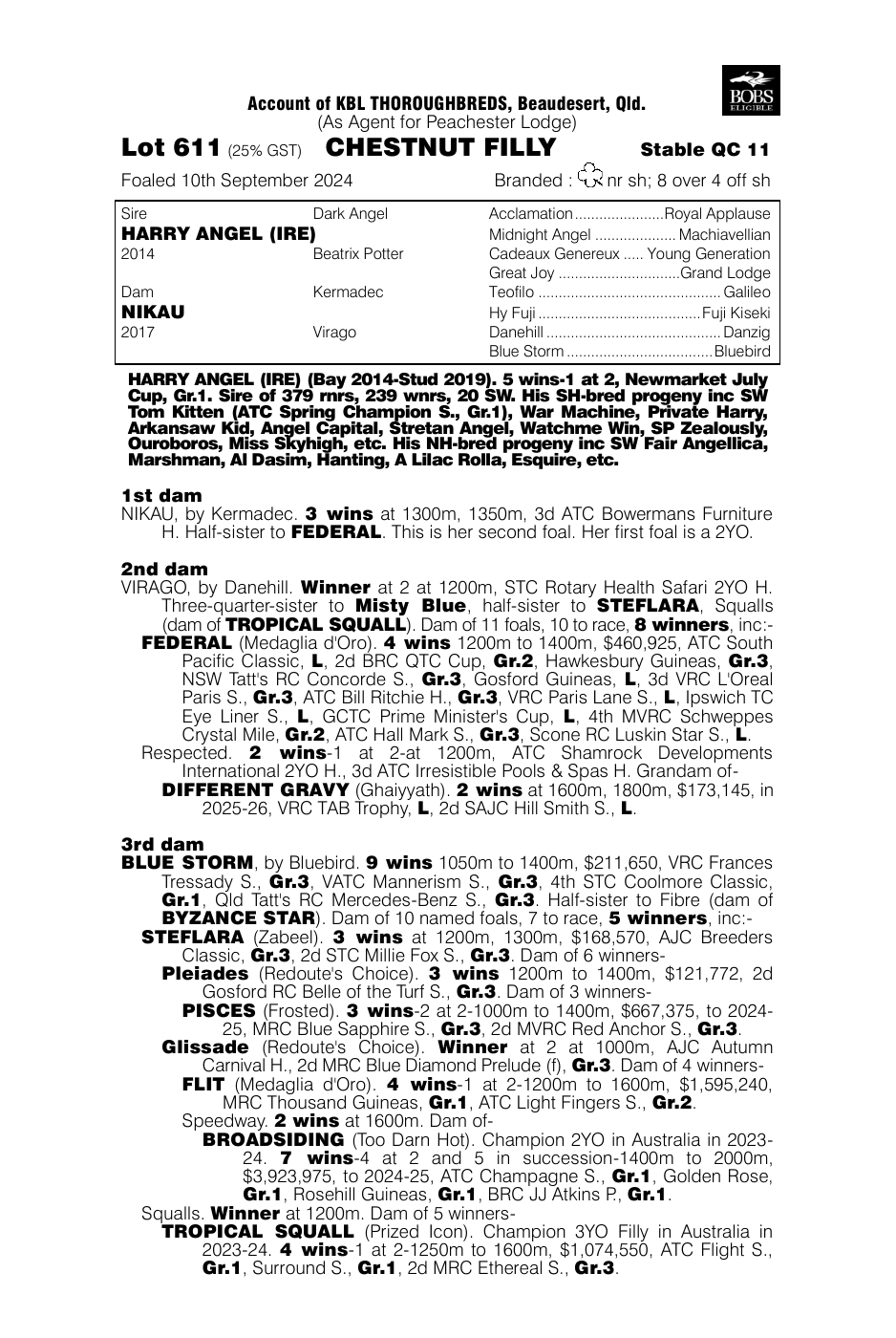 Pedigree - Lot 611