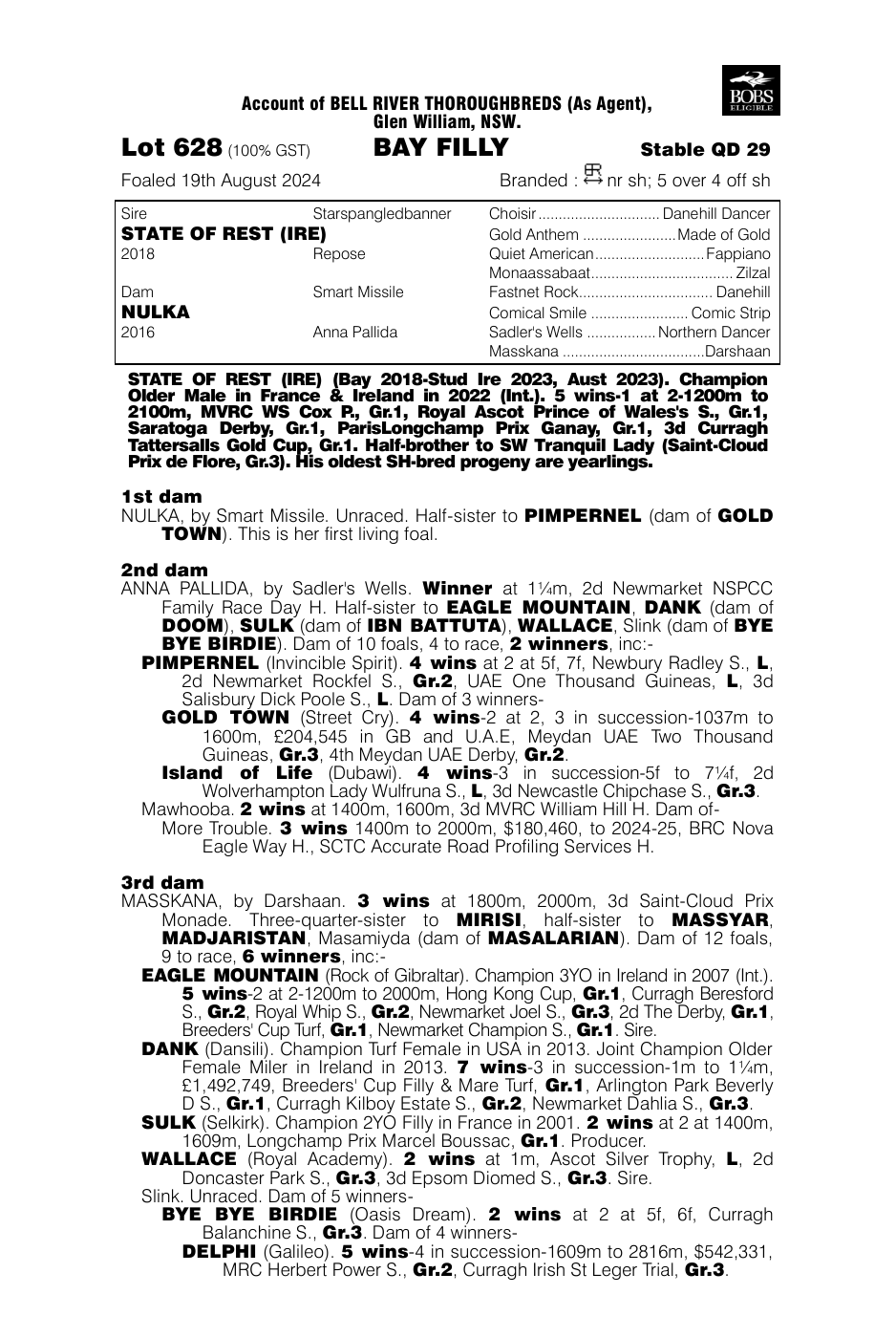 Pedigree - Lot 628