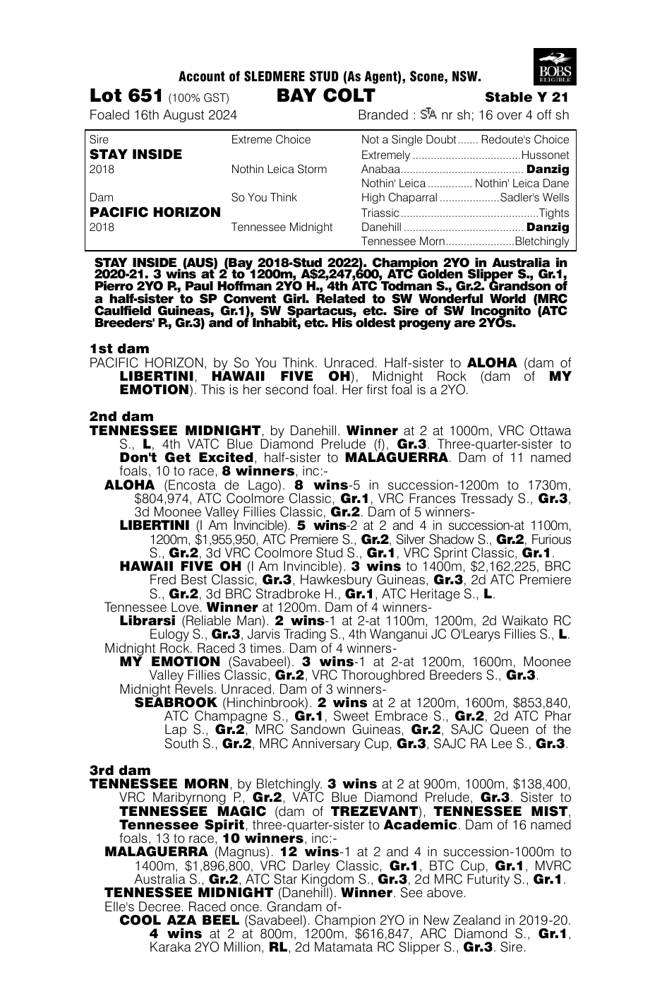 Pedigree - Lot 651