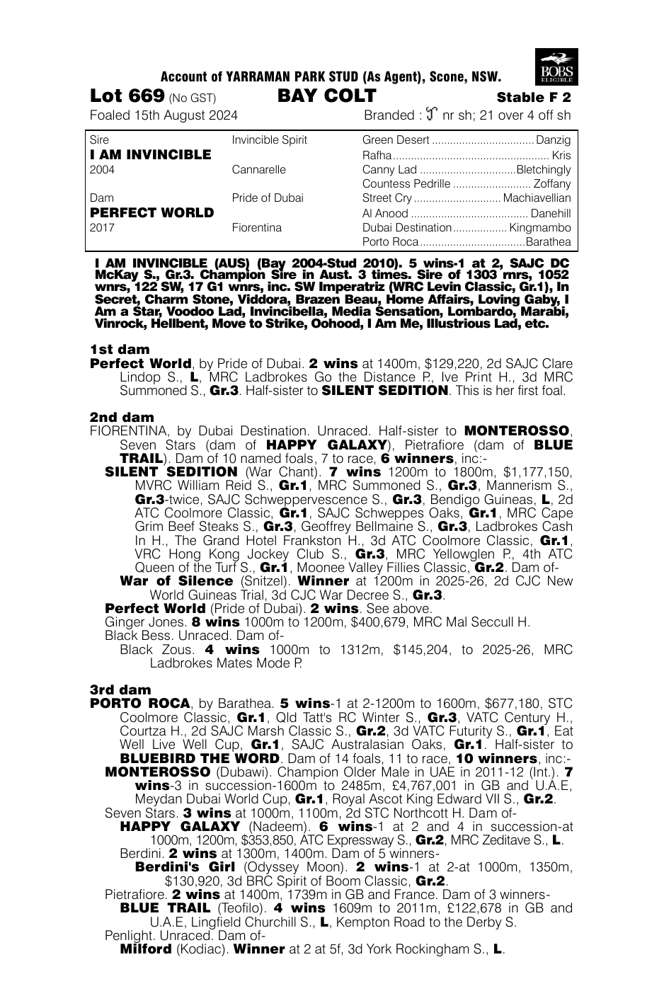 Pedigree - Lot 669