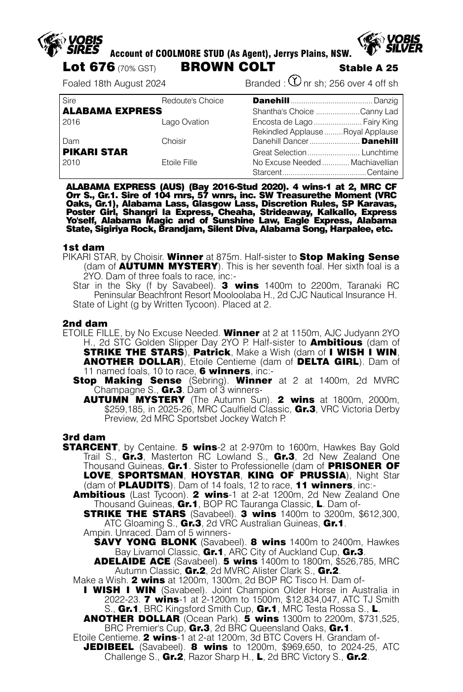Pedigree - Lot 676