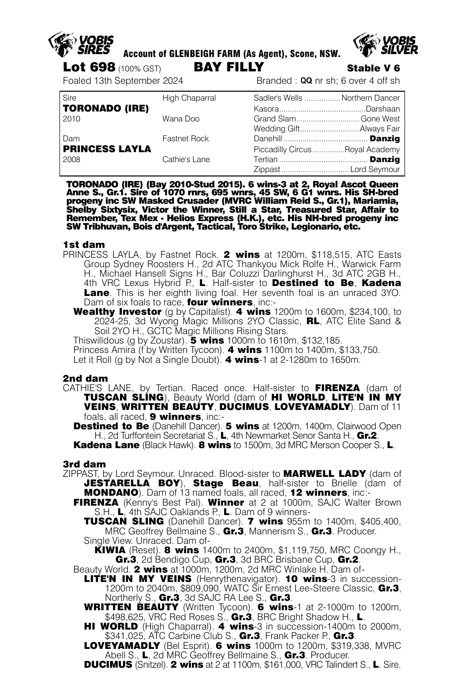 Pedigree - Lot 698