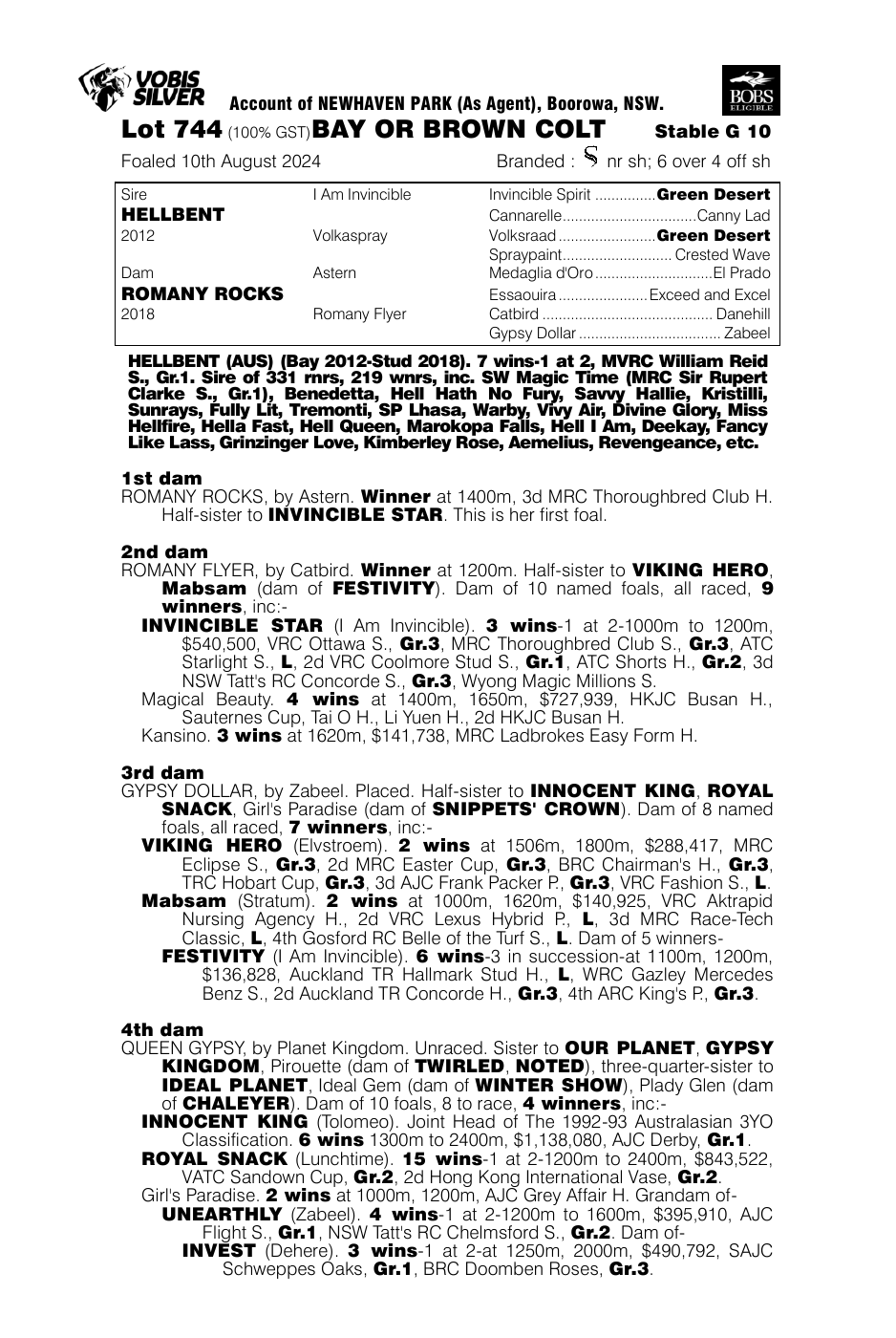 Pedigree - Lot 744