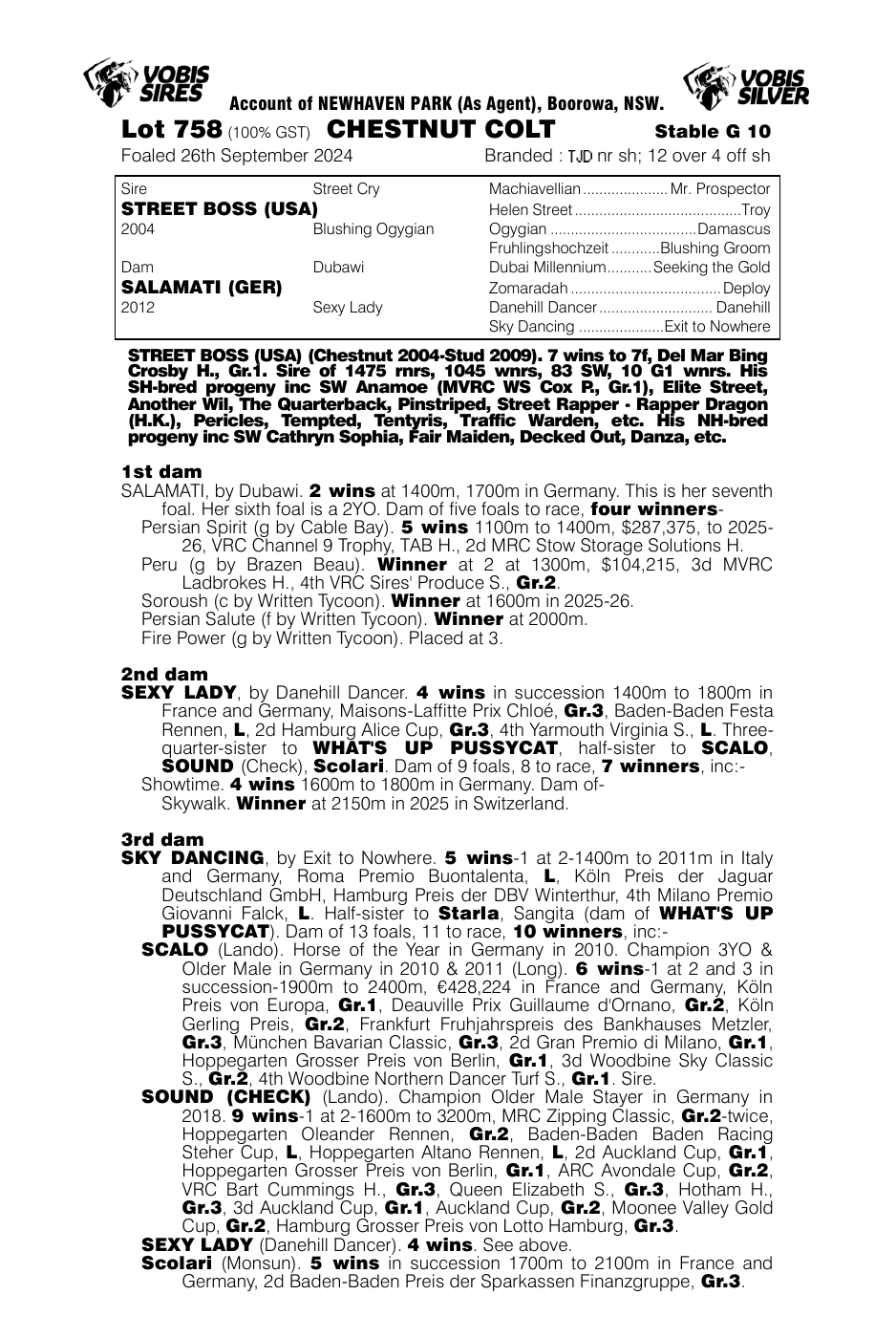 Pedigree - Lot 758