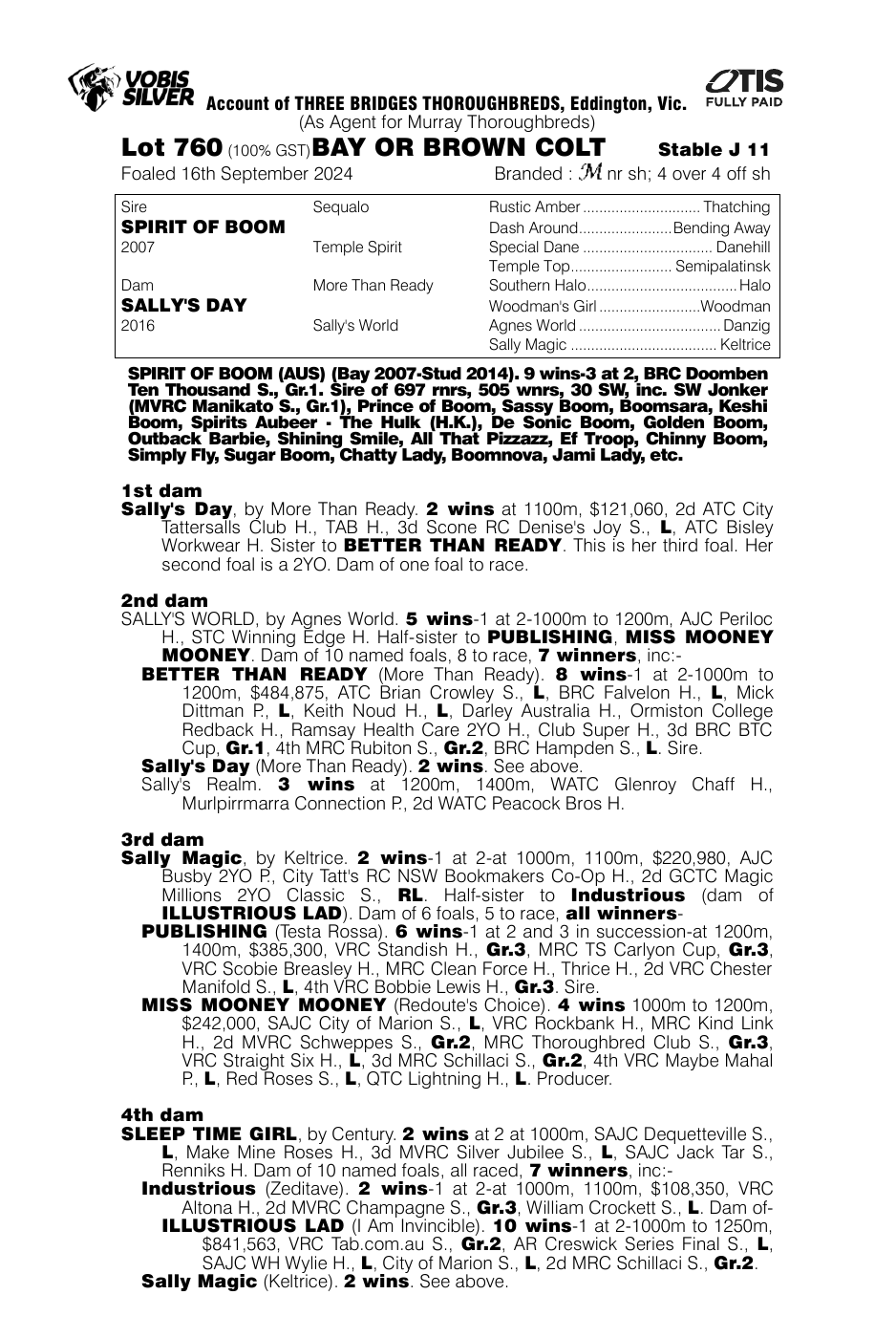 Pedigree - Lot 760
