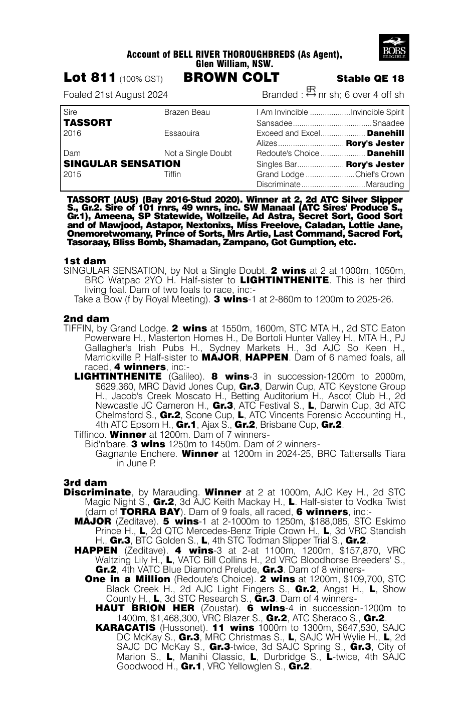 Pedigree - Lot 811