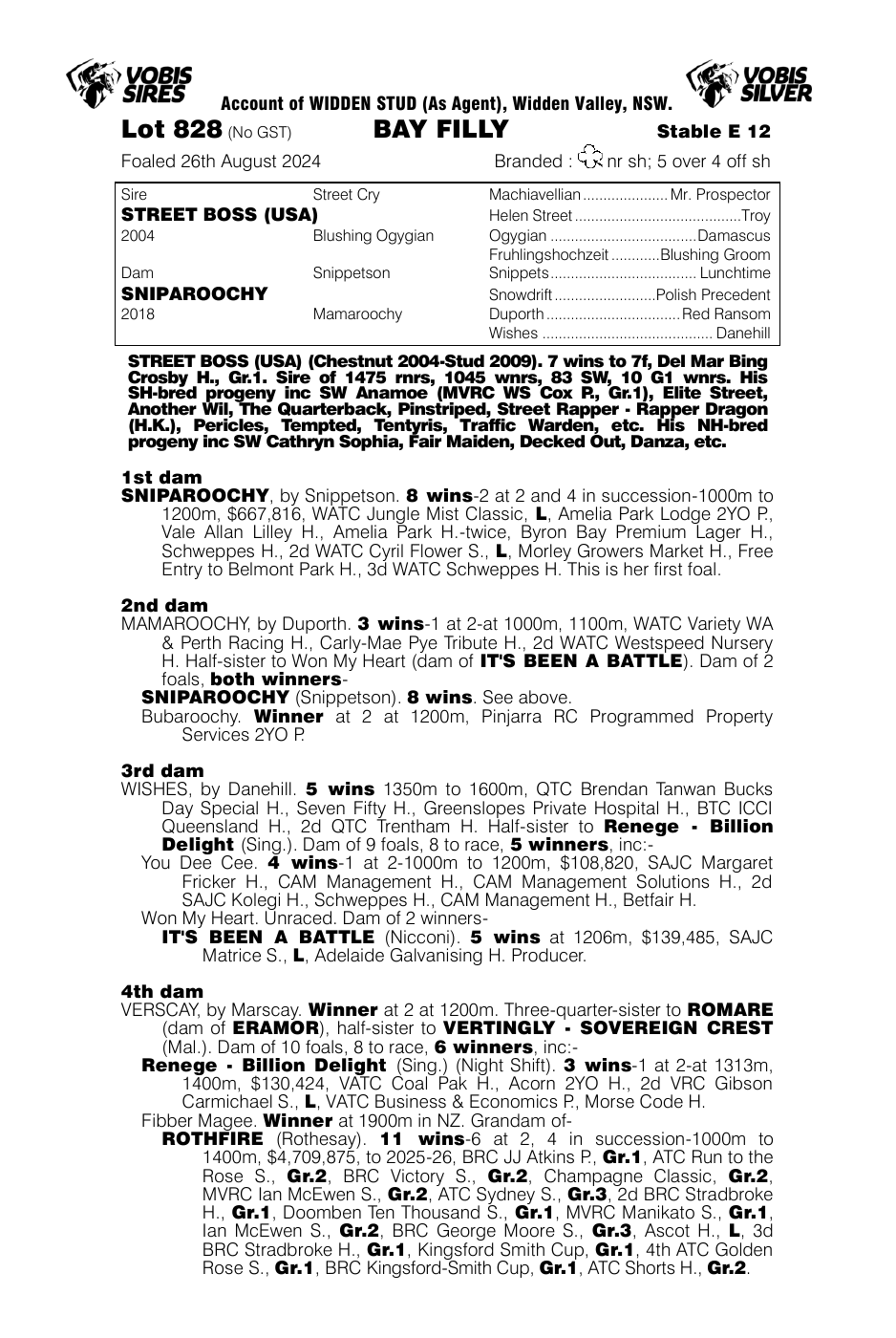 Pedigree - Lot 828