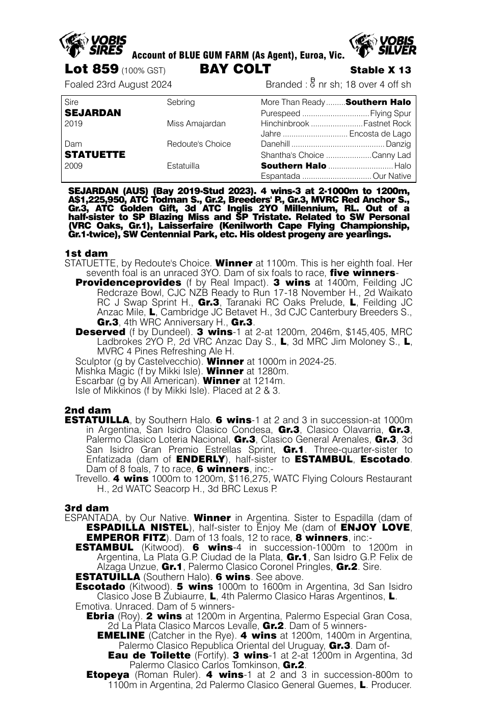 Pedigree - Lot 859