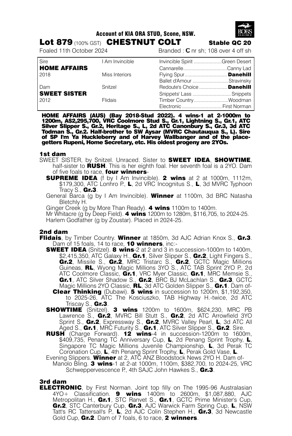 Pedigree - Lot 879