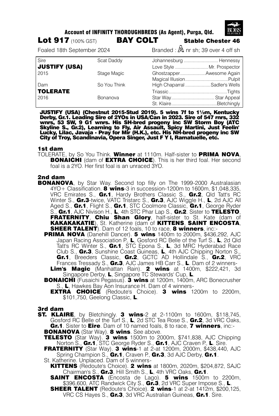 Pedigree - Lot 917