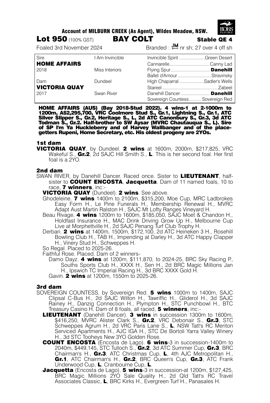 Pedigree - Lot 950