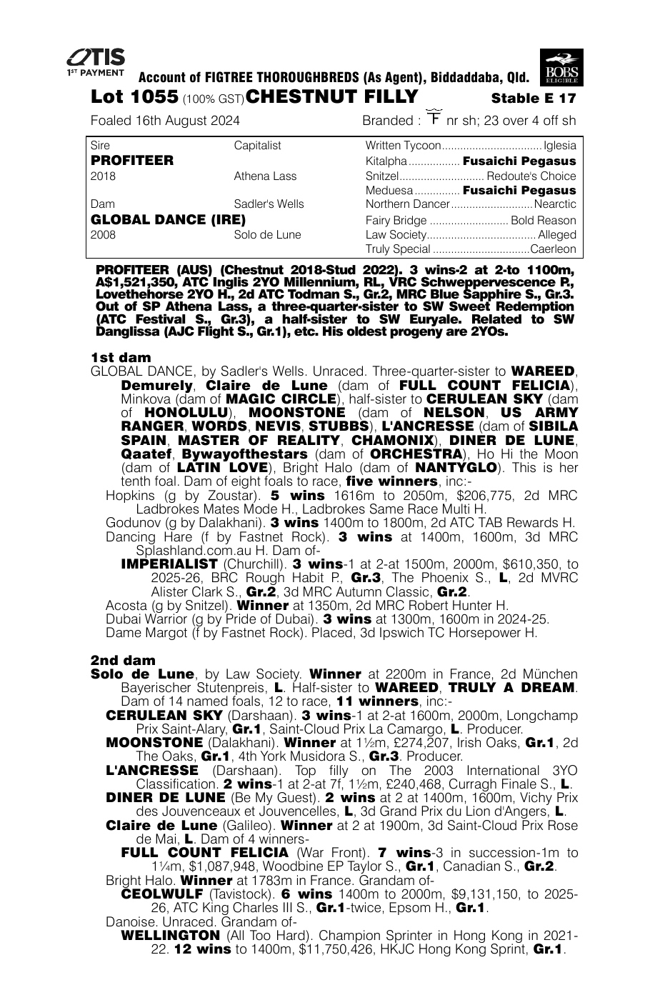 Pedigree - Lot 1055