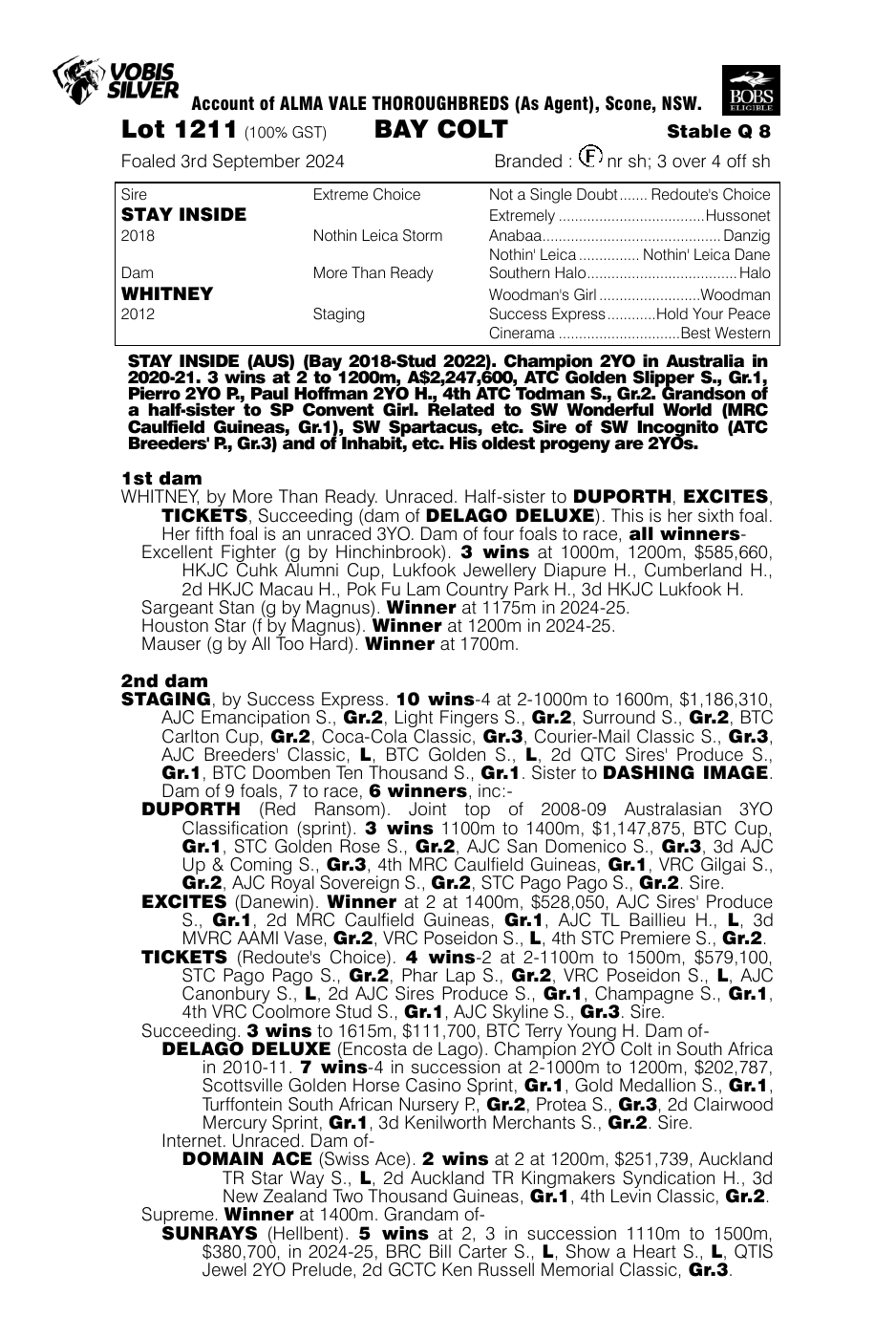 Pedigree - Lot 1211