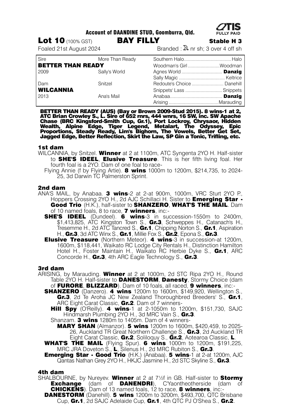 Pedigree - Lot 10
