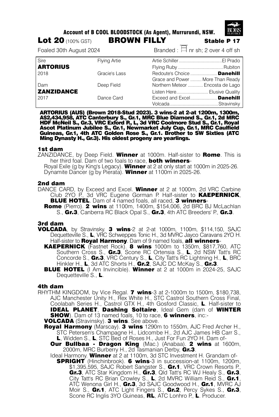 Pedigree - Lot 20
