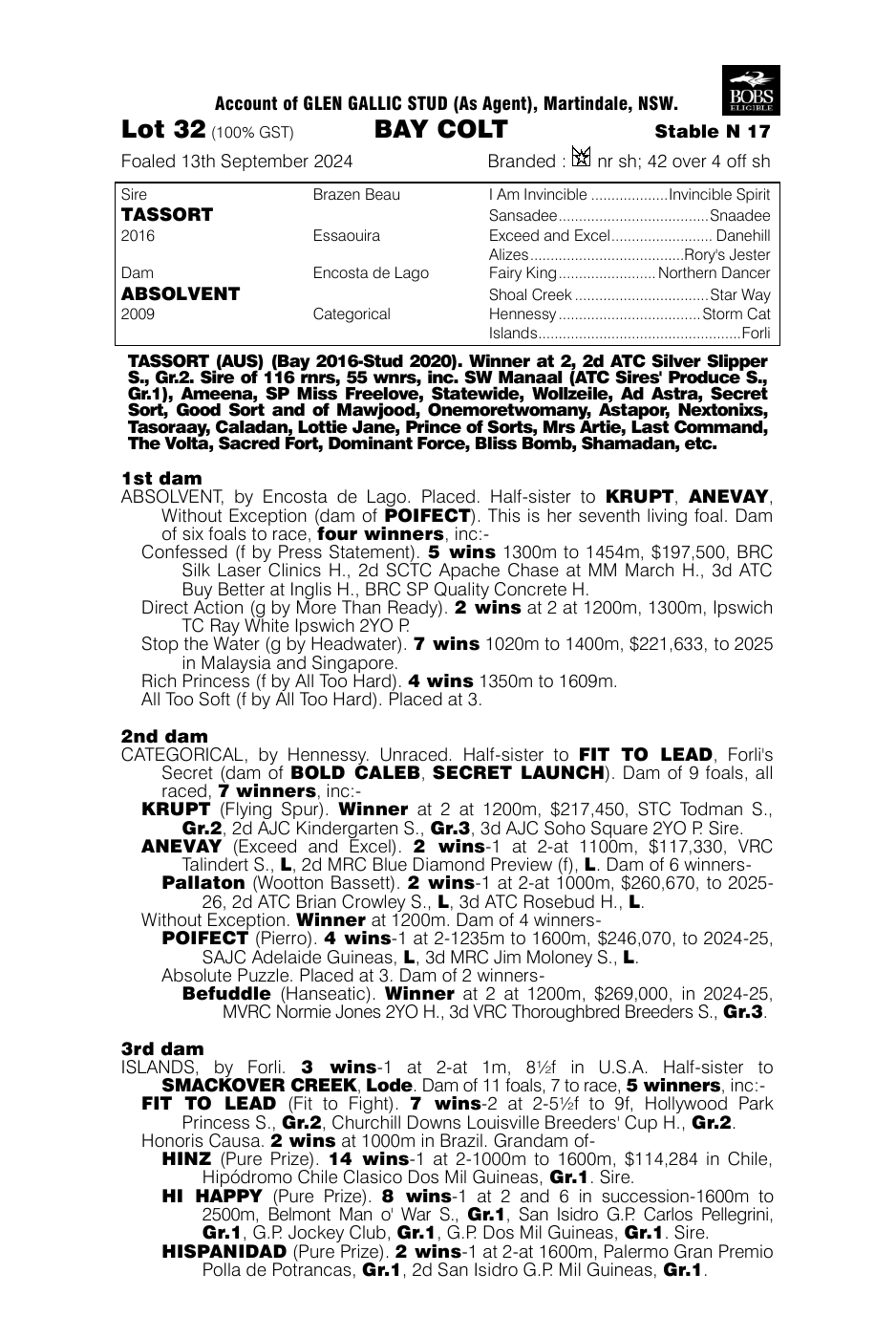 Pedigree - Lot 32
