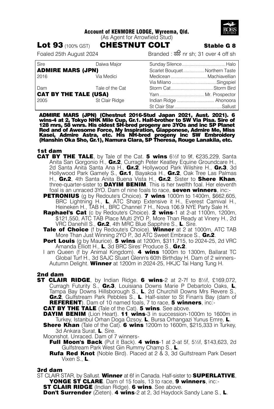 Pedigree - Lot 93