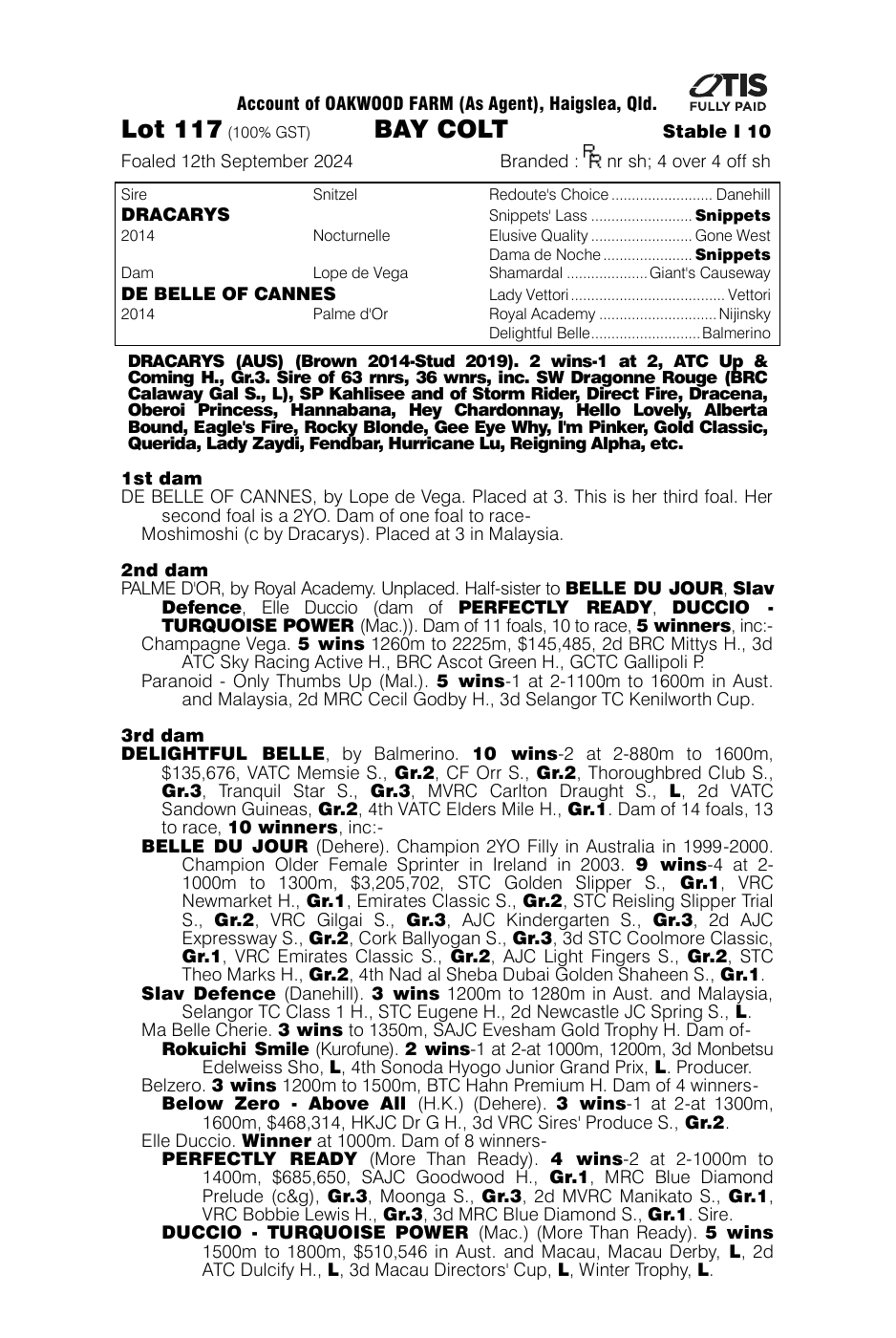 Pedigree - Lot 117