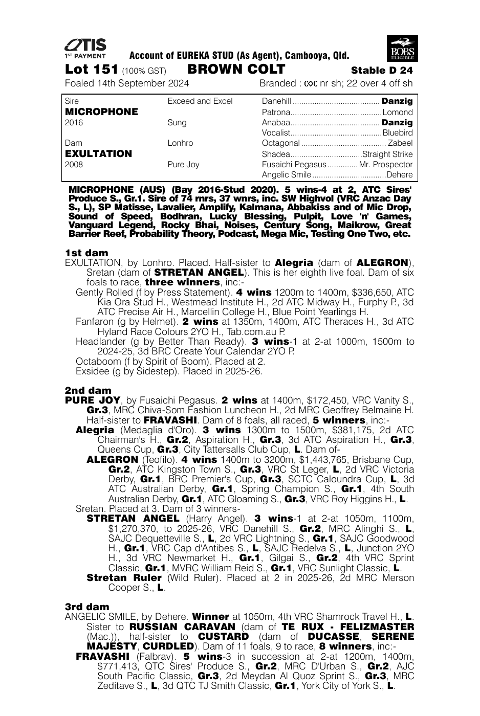 Pedigree - Lot 151