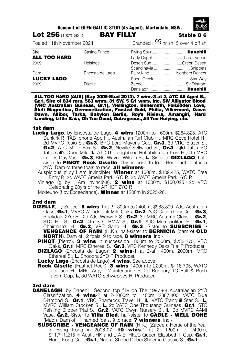 Pedigree - Lot 256