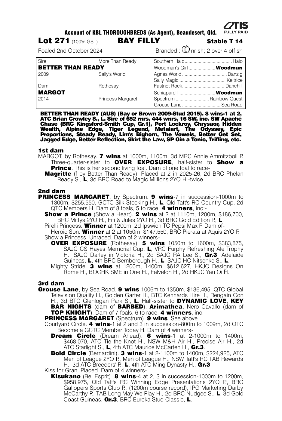 Pedigree - Lot 271