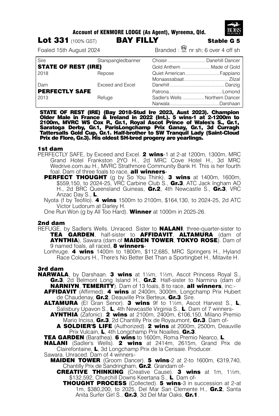 Pedigree - Lot 331
