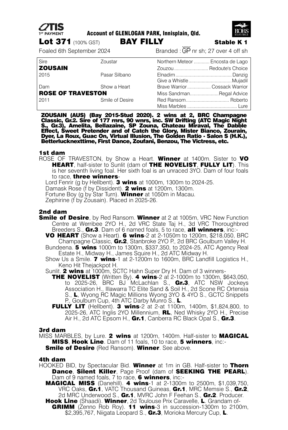 Pedigree - Lot 371