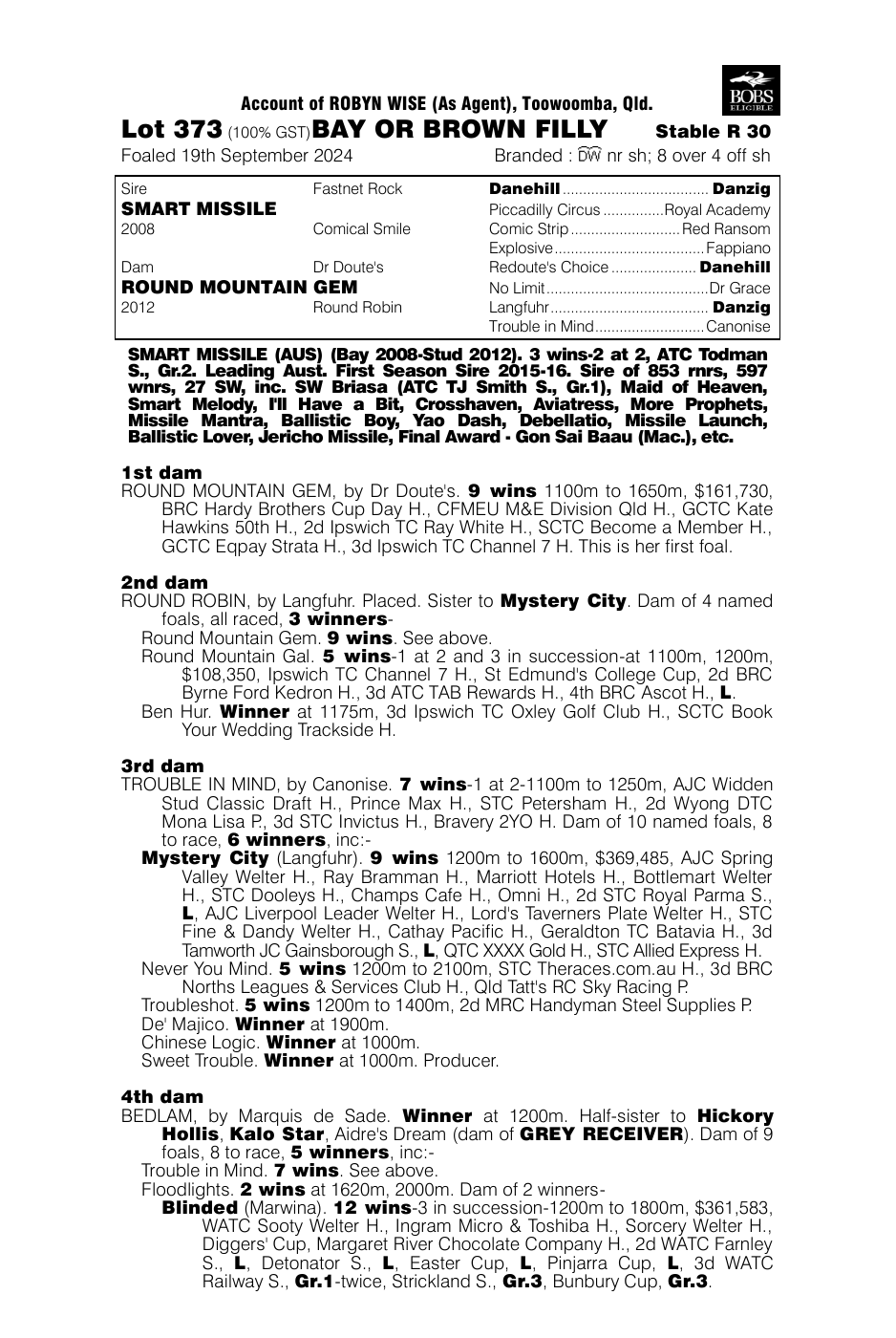 Pedigree - Lot 373