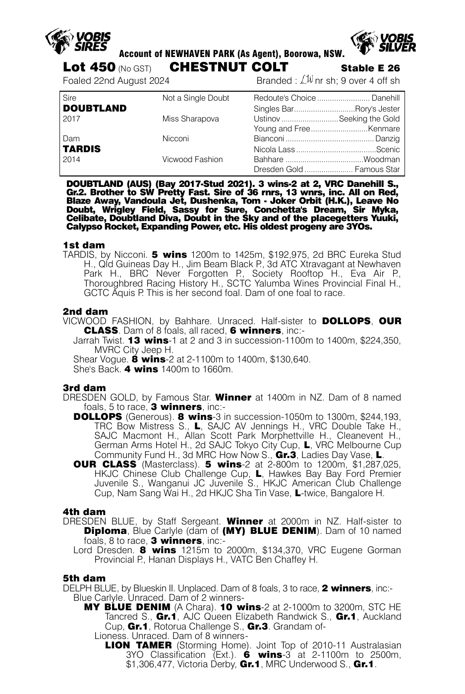 Pedigree - Lot 450