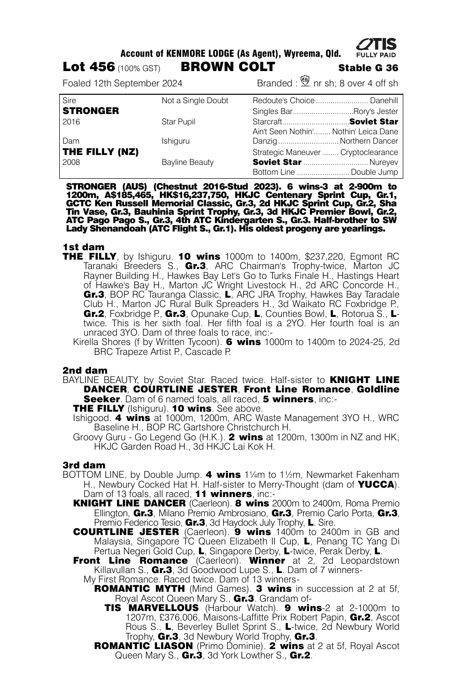 Pedigree - Lot 456